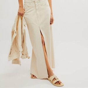 We The Free Cream Maxi Skirt